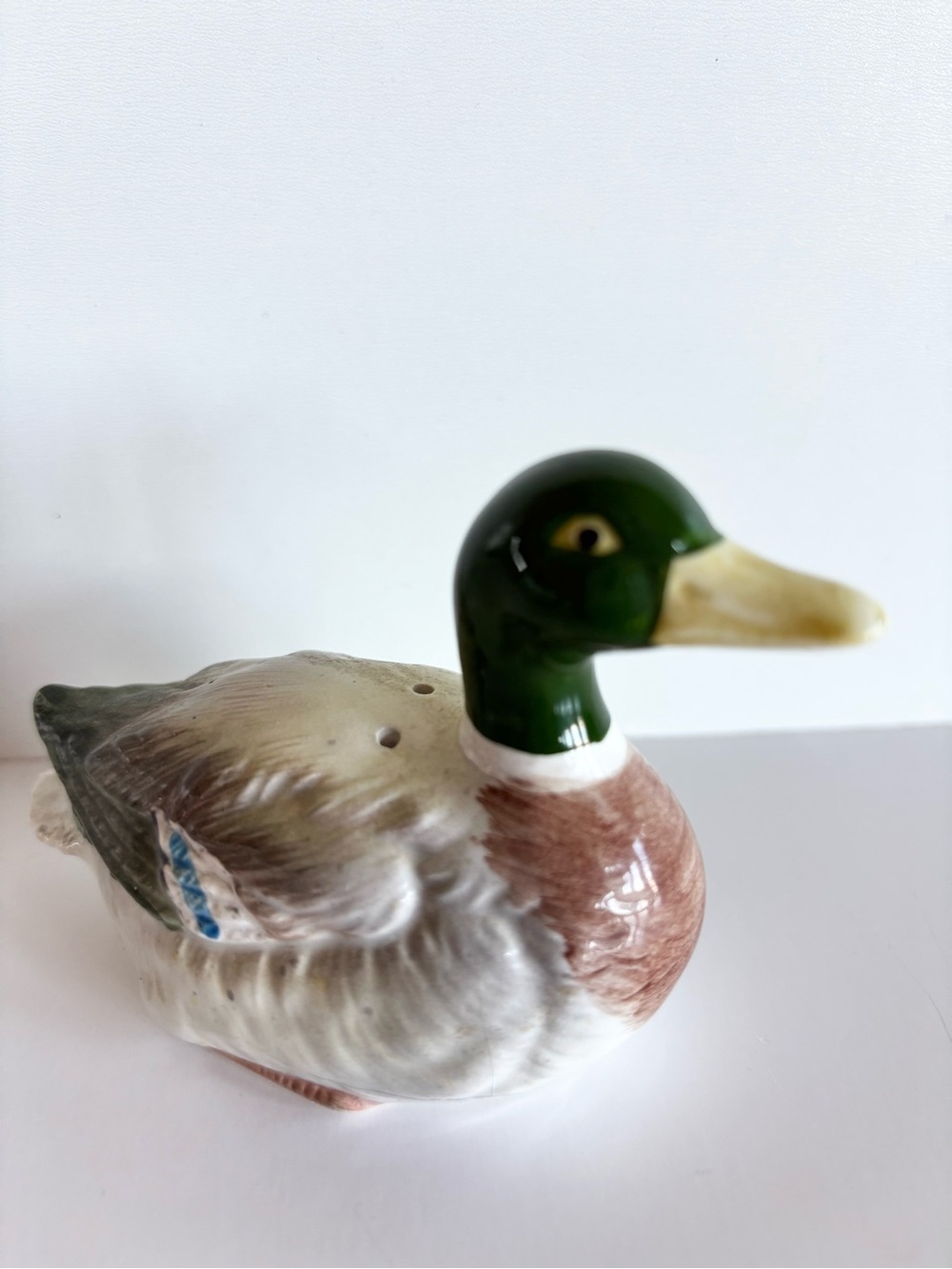 Vintage Otagiri Japan Mallard Duck Ceramic Salt Shaker